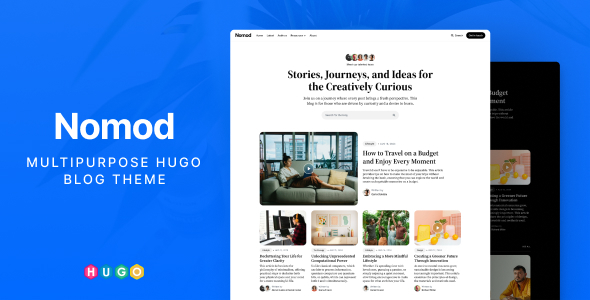 Nomod – Multipurpose Hugo Blog Theme – 0 Sold!