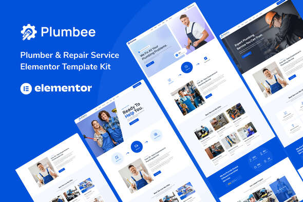 Plumbee – Plumber & Repair Services Elementor Template Kit – 0 Sold!