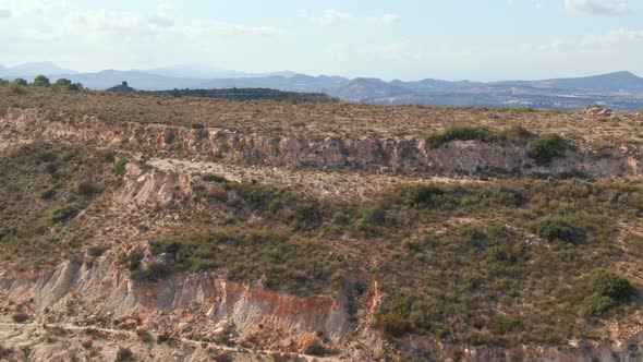 Mediterranean Countryside Desert Hills Near Algorfa, Spain.