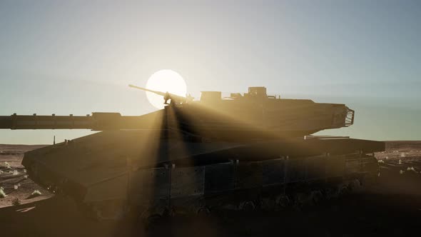 Old Rusty Tank in Desert