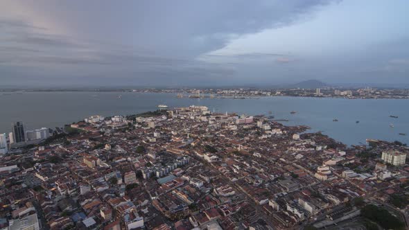 Timelapse UNESCO world heritage site Georgetown city