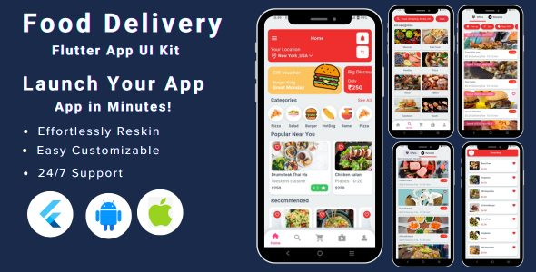 UberEats Clone - Food Delivery Flutter App UI Kit Template