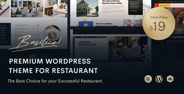 Basilico | Premium Restaurant & Cafe WordPress Theme – 0 Sold!