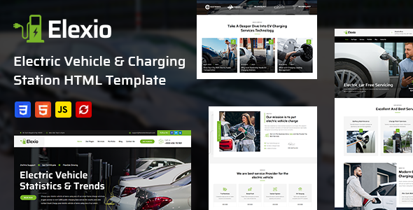 Elexio - Electric Vehicle & Charging Station HTML Template