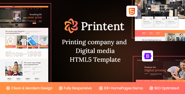 Printent - Printing Press & Digital Media HTML Template