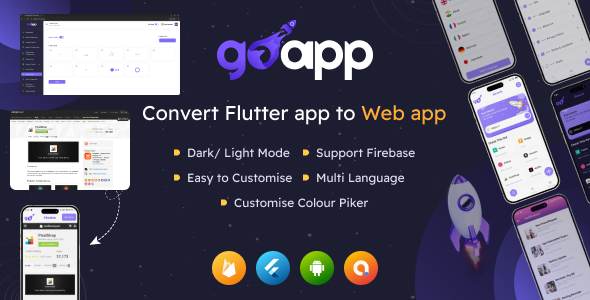 GoApp for Web to App Convertor Flutter + Admin Panel