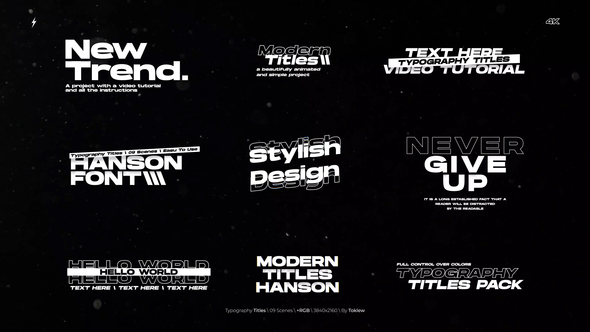 Typography Titles 3.0 | FCPX & Apple Motion alt