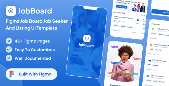 JobBoard – Figma Job Board Job Seeker and Listing UI Template – 0 Sold!