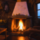 Peaceful Cozy Room with Rain and Fireplace Sound