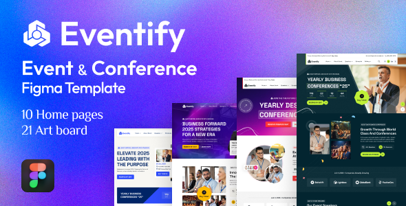 Eventify - Multi-purpose Events & Conference Figma Template