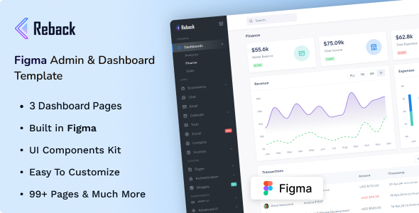 Reback – Figma Admin & Dashboard Template