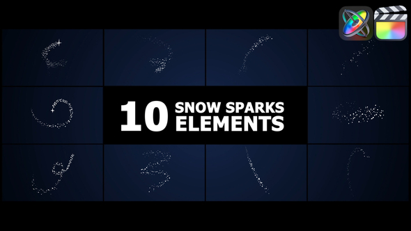 Snow Sparks Elements | FCPX alt