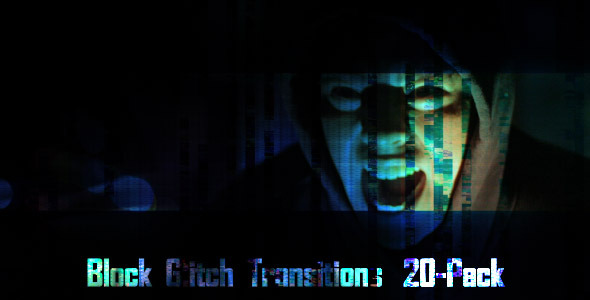 20 Block Glitch Transitions alt