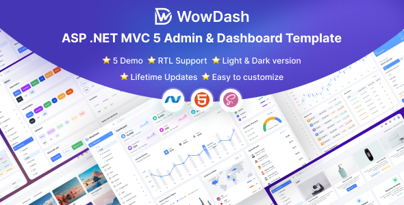 WowDash – ASP .NET MVC 5 – Multipurpose Admin Dashboard Template – 0 Sold!