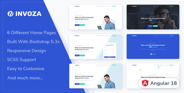 Invoza - Angular 18 Landing Page Template