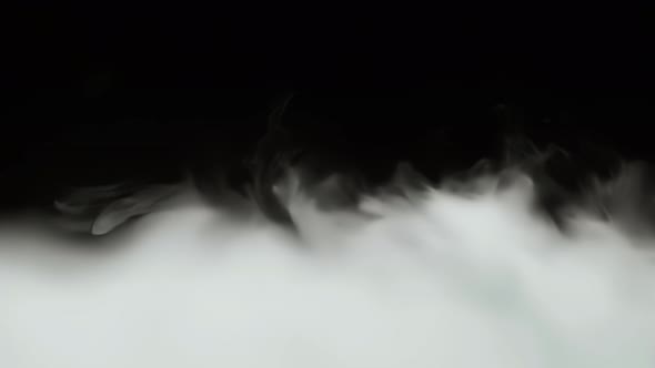 Vape Smoke Effect And Collision On Black Background And Collision