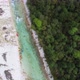 Aerial view of kayakers in the river Soca in Slovenia. - VideoHive Item for Sale