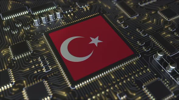 Flag of Turkey on the Operating Chipset