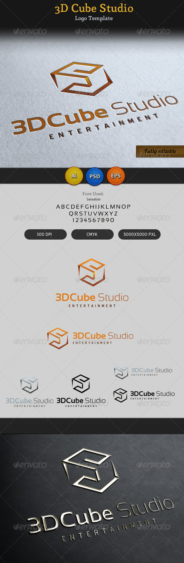 3D Cube Studio Entertainment Media Logo