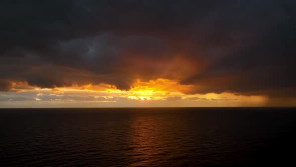 Cloudy Sunset at Sea Turkey Alanya 4 K