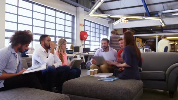 Time lapse of busy office