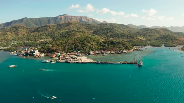 Sea Port on the Island of Busuanga PhilippinesCoron