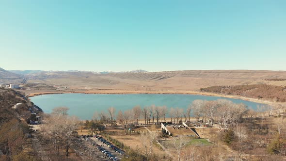 Lisi Lake Aerial Panorama, Tbilisi, Georgia
