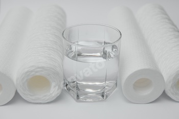 cartridges for water filter on white