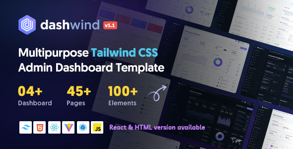 DashWind - Multipurpose Tailwind CSS Admin Dashboard Template