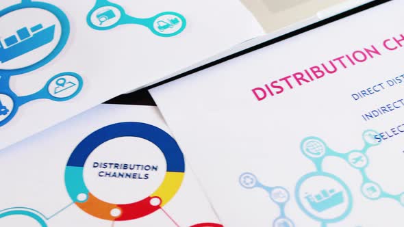 Marketing Distribution Channels Plan on Office Desk