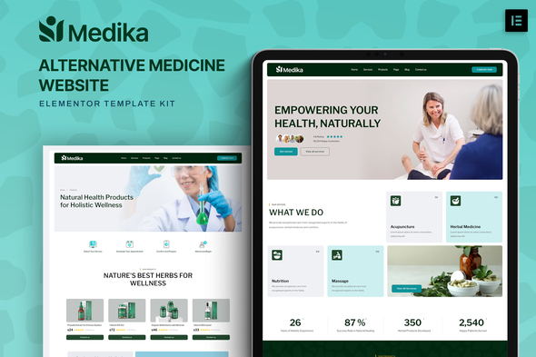 Medika – Alternative Medicine Website Elementor Template Kit – 0 Sold!