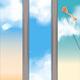 Sky Banners with White Clouds and Flying Kite - GraphicRiver Item for Sale