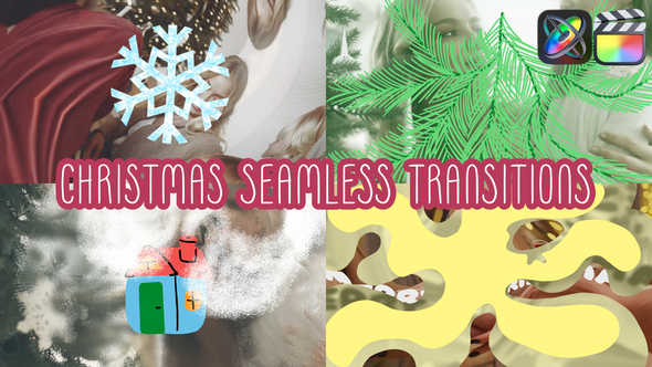 Cartoon Christmas Seamless Transitions for FCPX alt