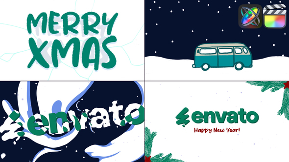 Hand Drawn Xmas Logo for FCPX alt