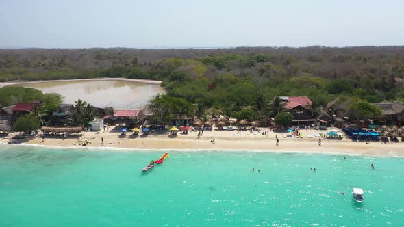 Beautiful White Sand Beach with Turquoise Ocean