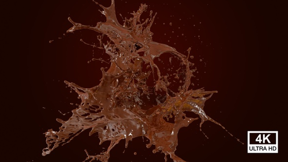 Abstract Hot Chocolate Splash 4K