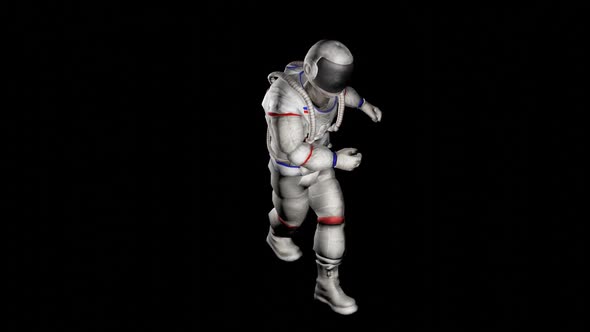 Astronaut trying to walk on the moon