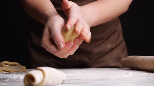 Crop Woman Preparing Dough for Pastry