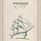 Vintage Sailboat Retro Border Drawing on Old Paper - GraphicRiver Item for Sale