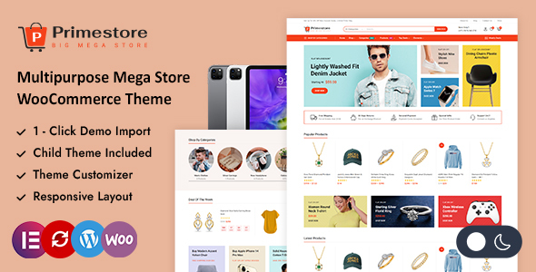 Primestore – Multipurpose Mega Store Elementor WordPress WooCommerce Theme – 0 Sold!