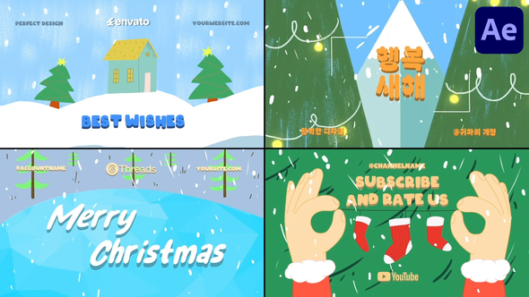 Cartoon Christmas Typography for After Effects alt