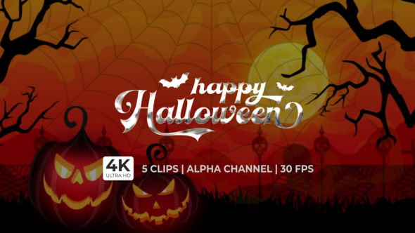 Happy Halloween Text Animation