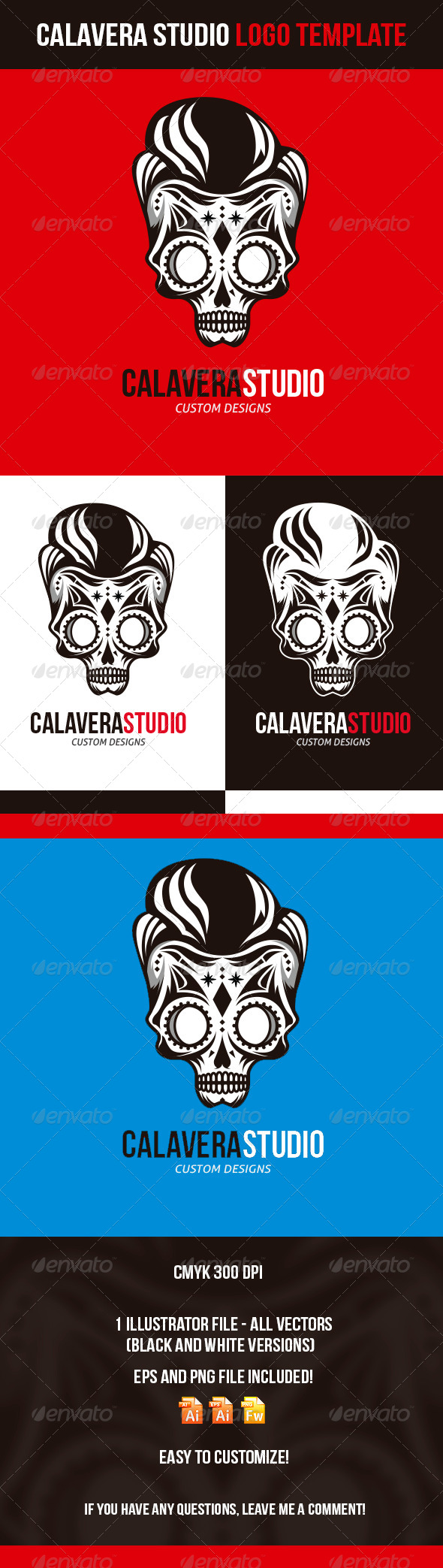 Calavera Studio Logo Template