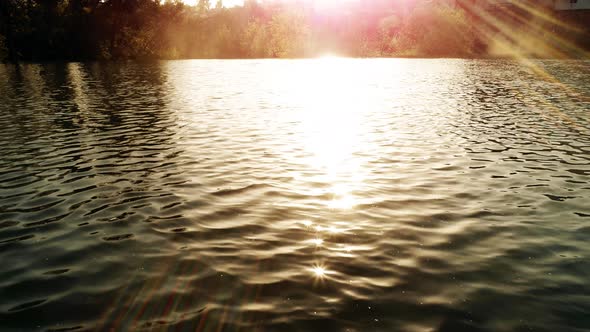 Water Surface at Sunset