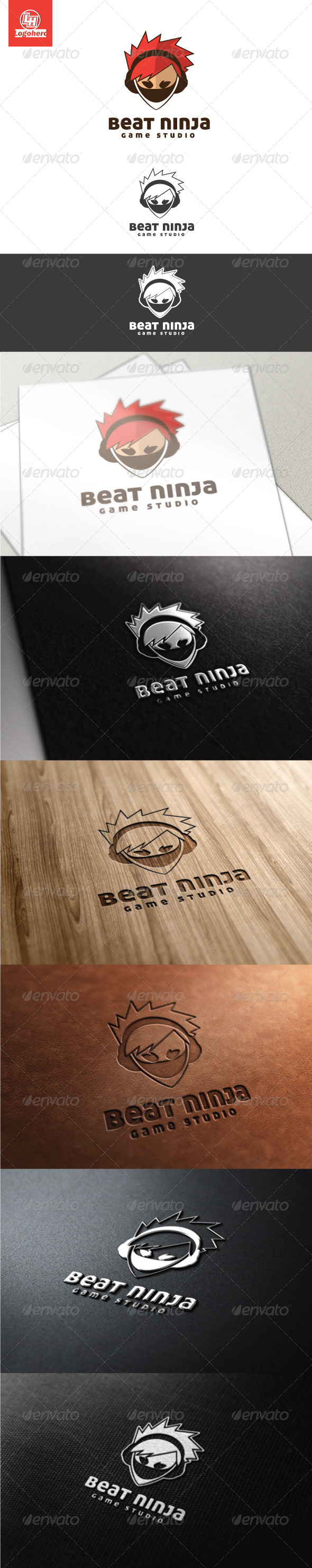 Beat Ninja Logo Template