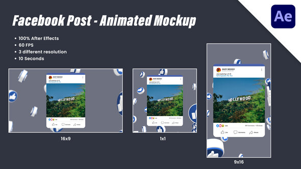 Facebook Animated Post Mockup