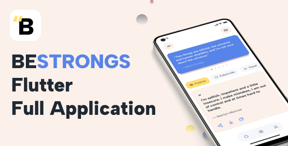 BeStrong: Flutter Full Application for Motivational Quotes
