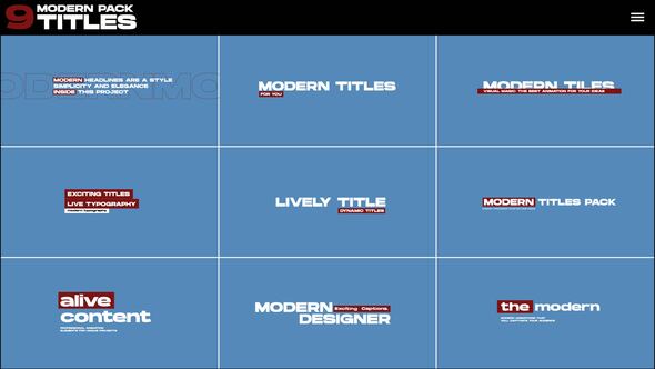 Modern Titles | AE