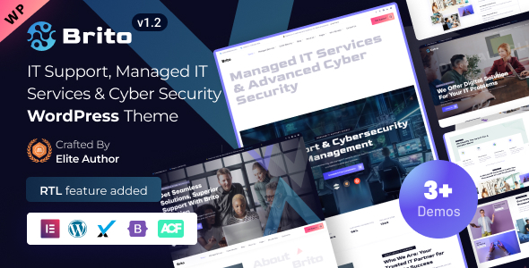 Brito - IT Services & Cyber Security Solutions Elementor WordPress Theme