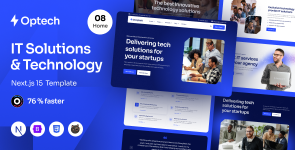 Optech IT Solution & Technology React NextJs 15 Template